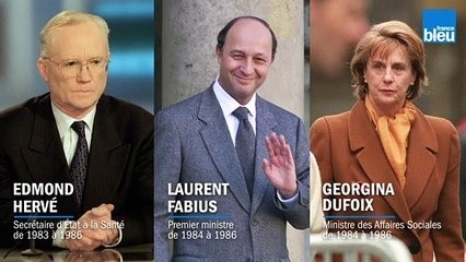 Pour quelle affaire Laurent Fabius, Georgina Dufoix et Edmond Hervé ont-ils été jugés par la Cour de justice de la République ?