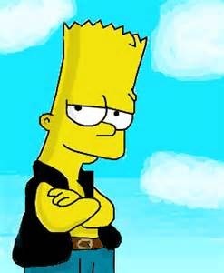 Dans le générique, Bart fait :