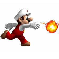 Quand Mario a le costume du feu, il jette quoi ?