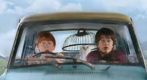 Comment arrivent Harry et Ron lors de la 2eme année d'Harry à Poudlard ?
