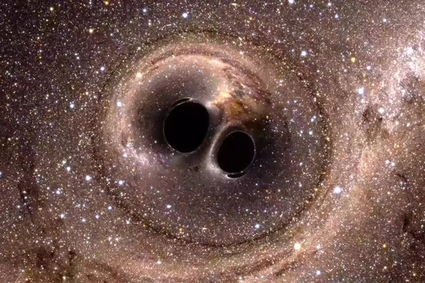 Quais são os efeitos de um buraco negro no espaço?