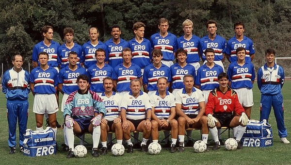 Qui est l'entraîneur de le Sampdoria lors de la saison 90/91 ?