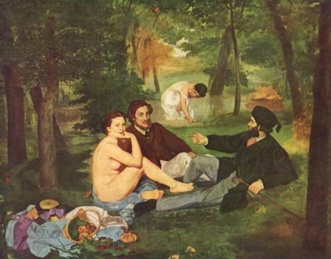 Qui a peint "Déjeuner sur l'herbe" présenté au Salon de 1863 ?