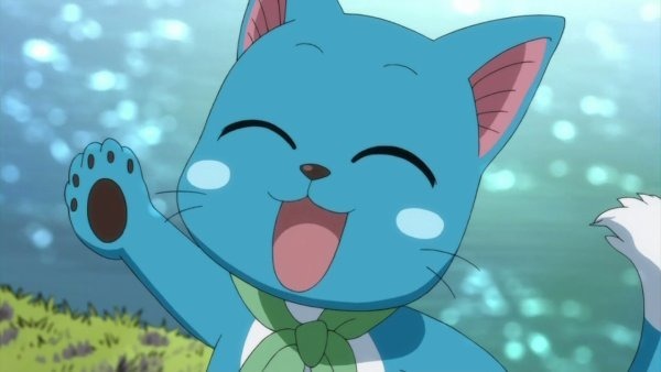 Comment s'appelle le chat bleu dans Fairy Tail ?