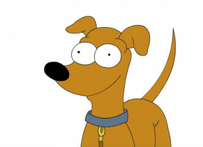 Comment s'appelle le chien des Simspons ?