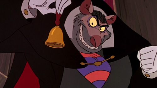 Dans Basil détective privé: Quel est le nom de la chauve-souris qui accompagne le professeur Ratigan ?