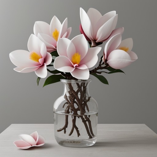 Quels mots en anglais sont associés aux fleurs de magnolias ?