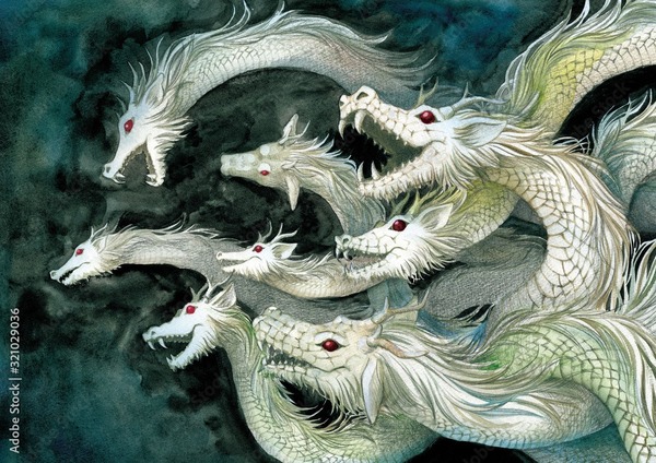 Dans la mythologie japonaise, comment s'appelle le dragon que Susanoo affronte ?