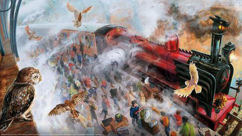 Dans le train menant à Poudlard, qui était dans le même compartiment que Harry, Ron et Hermione ?