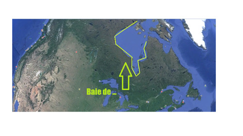 Au Nord-Est du Canada il y a une grande baie son nom est ...