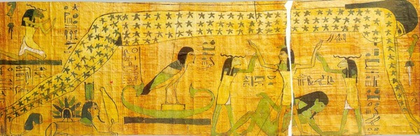 Dans la mythologie égyptienne, quelle est cette femme qui représente les cieux ?