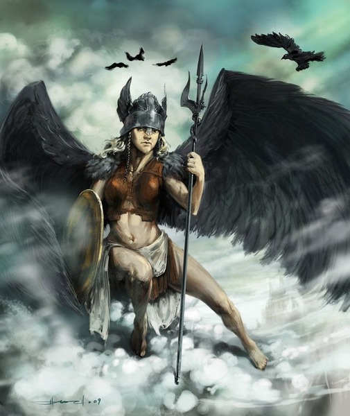 Les Valkyries sont des guerrières mangeuses d'hommes qui servent Odin.