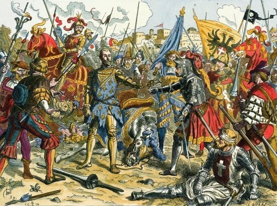 En quelle année se déroula la bataille de Pavie, moment décisif de la sixième guerre d'Italie ?
