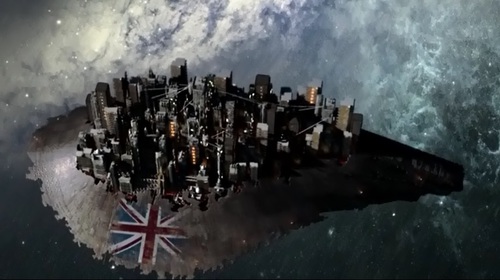 Dans l'épisode 2 , qui pilote le vaisseau Starship UK ?