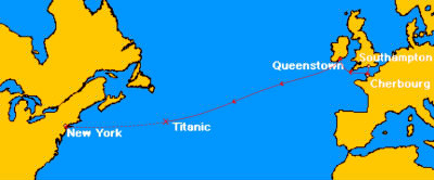 Quel trajet aurait dû faire le Titanic ?