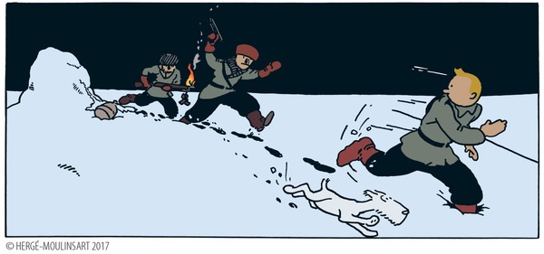 Dans les premières pages, qui Tintin va-t-il rencontrer malgré lui ?