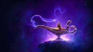 Si tu frottes la lampe magique d'Aladin il en sortira