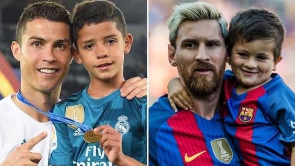 Cristiano Ronaldo et Lionel Messi ont 869 jours d'écart tout comme leurs enfant Cristiano Jr et Thiago.