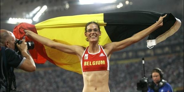 Tia Hellebaut a gagné l'or olympique pour la Belgique en 2008 dans quelle discipline ?