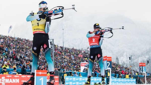 Quelles sont traditionnellement les deux disciplines combinées dans un biathlon ?