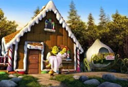 Dans quelle maison de Disney sont au début Shrek et Fiona ?