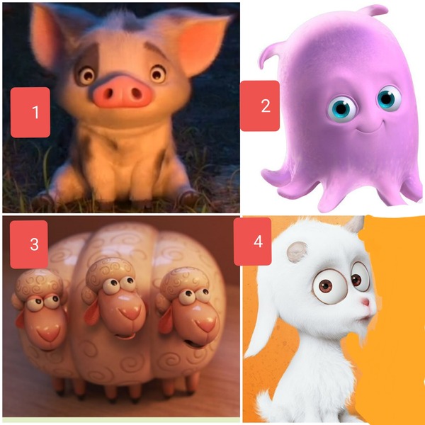 Parmi ces personnages, lequel ne provient pas d'un film Disney ou Pixar ?