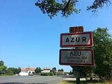 Où se situe la commune d'Azur ?