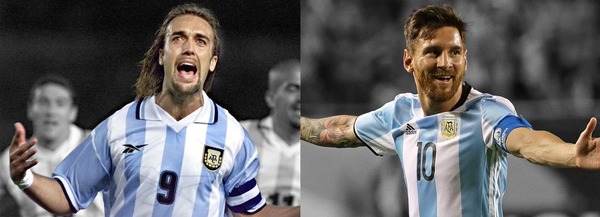 Gabriel Batistuta et Lionel Messi en équipe d'Argentine ?