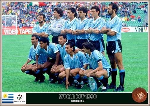 Par qui La Celeste a-t-elle été éliminée en huitième de finale du Mondial de 1990 ?