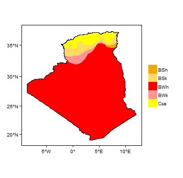 Quelle est la température moyenne en Algérie au mois de février ?
