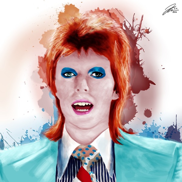 Dans un single de 1973, David se demande si il y'a la vie sur.....