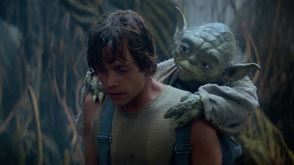 Où est formé Luke par Yoda ?