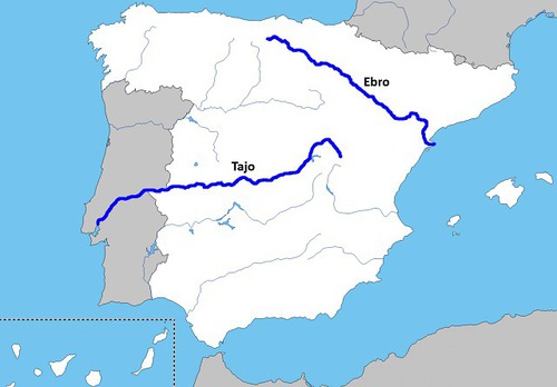 ¿Por cuál de las siguientes ciudades de España pasa el río Tajo?