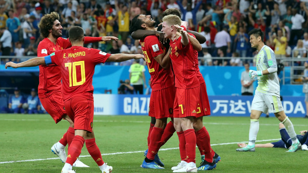 En 2018, les Diables Rouges possèdent une sélection redoutable. Après avoir remporté leurs 3 matchs de poules, qui les belges ont-ils éliminés en 8ème de finale ?