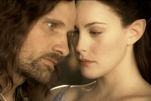 Dans quelle saga peut-on assister à l'amour entre un futur Roi et une demie-Elfe ?