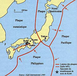 L’archipel du Japon est situé à la jonction de combien de plaques tectoniques ?