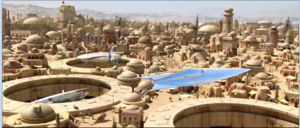 Sokół Millennium na Tatooine stał w doku :