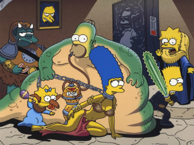 Sur l'image comment sont les Simpsons ?