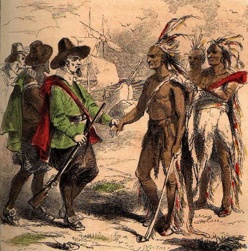 What does the native Americans an the Puritans shared ?