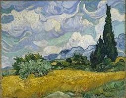 Quel est l'arbre représenté à droite sur ce tableau de Van Gogh ?