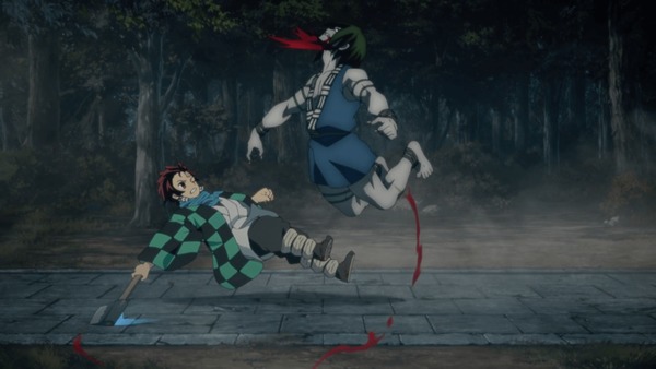 Sur cette image, Tanjiro combat quel démon ?