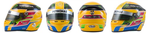 Who is the original painter of this Hamilton 2013 helmet?
