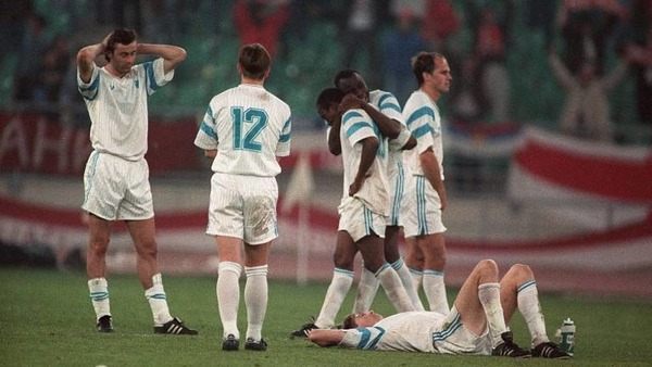 Contre quelle équipe l'OM a-t-il perdu la finale de la LDC 1991 aux tirs au but ?