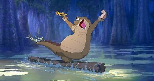 Comment s'appelle l'alligator trompettiste dans « La princesse et la grenouille » ?