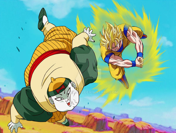 Goku affronte C-19 et se rend compte de la technique de ce dernier. Il absorbe l'énergie de son adversaire avec ...