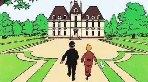 De quel château Hergé s'est-il inspiré pour représenter le château de Moulinsart ?