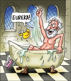 Selon la légende, quel savant grec s’est écrié « Eureka » en prenant son bain ?