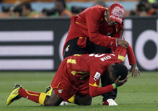 Contre quelle équipe le Ghana est-il tombé à l'issue des tirs au but lors des quarts de finale du Mondial 2010 ?