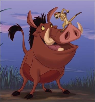 Quel animal est Pumba, compagnon de Timon le suricate dans le film Le Roi Lion ?