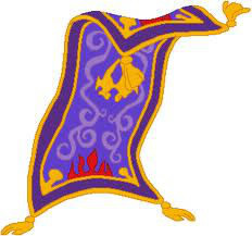 Quel nom donne Aladdin à son tapis ?